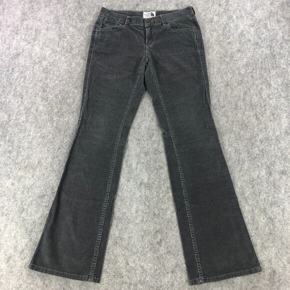 The North Face Corduroy Jeans Womens 6 Gray Bootcut Low Rise Stretch Cotton - Picture 1 of 14